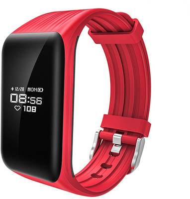 

WEARFIT K1 Fitness Tracker Watch Ip68 Waterproof Activity Wireless Smart Bracelet With Continuous Heart Rate Monitor Fitness Band(Black), Red