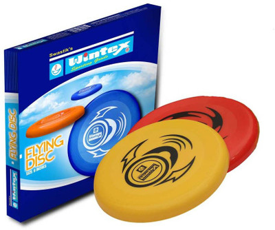 

Wintex Pack of 2 Pcs Multicolor Flying Disc 9 Inches for Gaming/Picnic/Fun/Excercise(Yellow, Red, Multicolor)