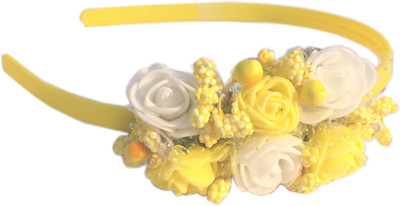 

Loops n knots Floral Yellow Hair Band (ha1249) Hair Band(Yellow, White)
