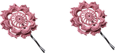LA Riyo Crochet Handmade Clip 1599 Hair Clip(Pink)