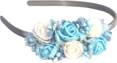 

Loops n knots Floral Grey& Blue Hair Band (ha1250) Hair Band(Grey, Blue, White)