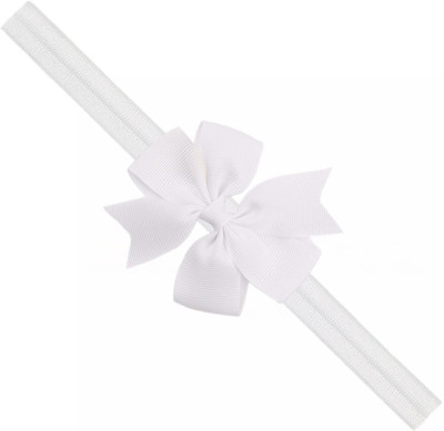 

ADS_Trendyzones Baby Headbands Hairband Grosgrain Ribbon Boutique Plain Bow Bowknot for Girls Newborn Teens Infant Toddler hair band Head Band(White)