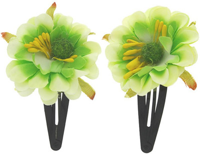 Anuradha Art Jewellery Simple & Stylish Clip Hair Pin(Green)