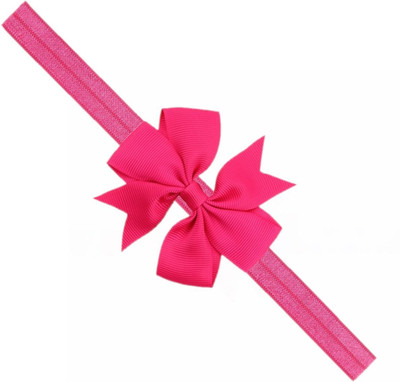 

ADS_Trendyzones Baby Headbands Hairband Grosgrain Ribbon Boutique Plain Bow Bowknot for Girls Newborn Teens Infant Toddler hair band Head Band, Hair Band(Pink)