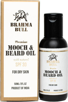 

Brahma Bull Premium Mooch & Beard Oil for Dry Skin Hair Oil(50 ml)