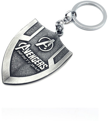 

Techpro Singlesided Avengers Infinity War Silver colour Captain America Shield Key Chain