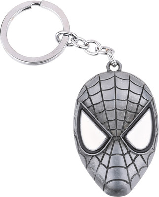 

Techpro Singlesided Metal Avengers Superhero Silver Colour Spiderman Face Key Chain
