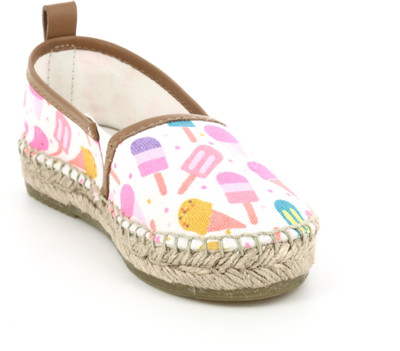 

SAN Girls Slip on Espadrilles(Multicolor, Natural