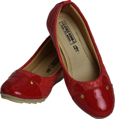 

Leatherwood1 Girls Slip on Ballerinas(Red