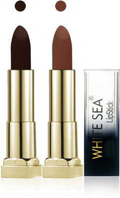 

White sea cosmetics makeup lady velvet matte lipstick set of 2 lip stick(brown chocolate, 10 g)