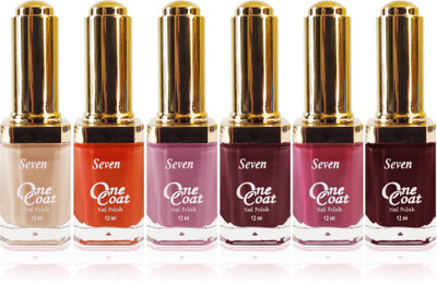 

seven one coat velvet matte nail polish exclusive color range set of 6 skin brown orange l maroon brown l purple purple