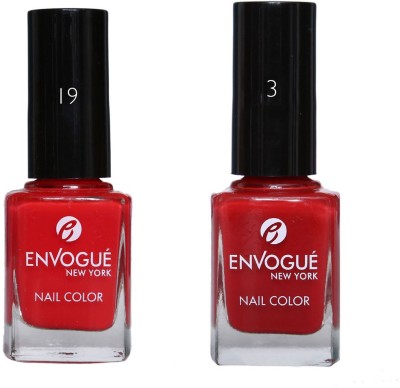 

EnVogue Nail Polish Set of 2 Multicolor 19.ml Multicolo Red(Pack of 2)