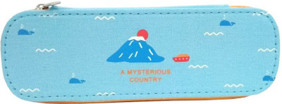 

Jadebin Country Series Country Style Art Canvas Pencil Box(Set of 1, Blue)