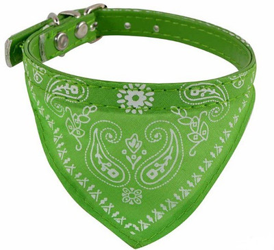 101Lives Green Bandanna style  Dog & Cat Everyday Collar(, Green