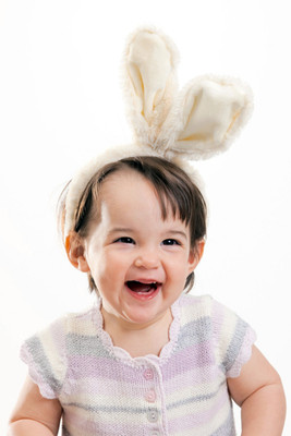 

Child's Love - Baby with rabbit Ear Paper Print(12 inch X 18 inch)
