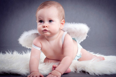 

Child's Love - Baby Angel Paper Print(12 inch X 18 inch, Stretched)