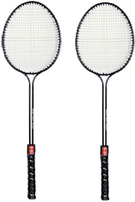 

Niro N-Racer Double Shaft Badminton Multicolor, Black Unstrung Badminton Racquet(G3 - 3.5 Inches, 400 g), Black;multicolor