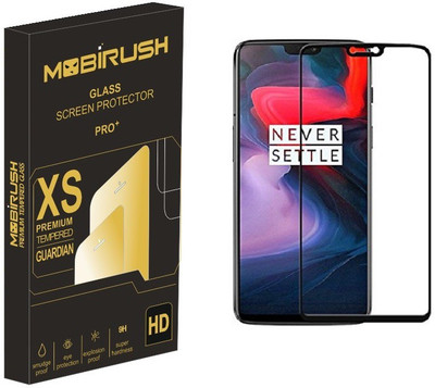 MOBIRUSH Edge To Edge Tempered Glass for OnePlus 6(Pack of 1)