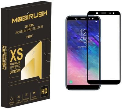 MOBIRUSH Edge To Edge Tempered Glass for Samsung Galaxy A6 Plus(Pack of 1)