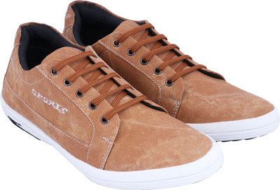 

RockSoft Stylish Tan Canvas Shoes For Men(Tan