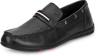 

JUMP USA Leather slip on Hender Black loafers Loafers For Men(Black