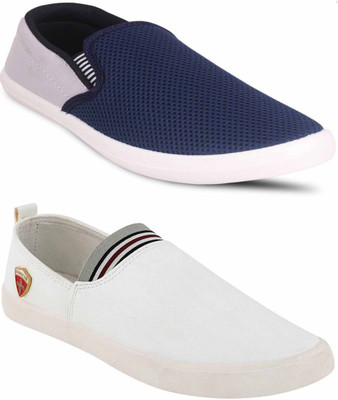 

JETTER Slip On Sneakers For Men(Grey, White