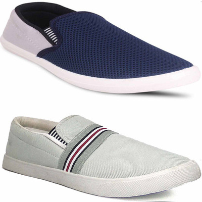 

JETTER Slip On Sneakers For Men(Grey, Grey