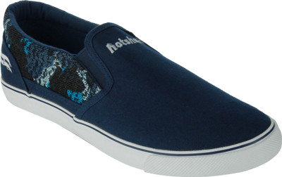 

Hot Shot Navy Casual Synthetic Leather Slip On Sneakers Slip On Sneakers For Men(Navy