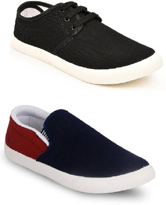 

STYLIVO Combo Pack of Sneaker Shoes With loafer For Men's Casuals For Men(Black, Maroon