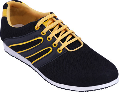 

RockSoft Canvas Shoes Casuals For Men(Black, Yellow