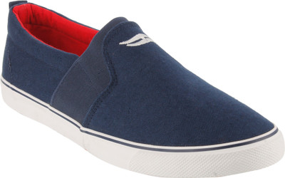 

Hot Shot Navy Casual Synthetic Leather Slip On Sneakers Slip On Sneakers For Men(Navy