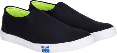 

Kraasa Unbeaten Slip On Sneakers For Men(Black