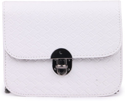 

Elprine Women Casual White PU Sling Bag