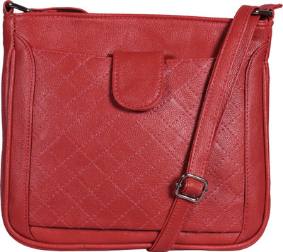 

Fantosy Women Casual Red Leatherette Sling Bag