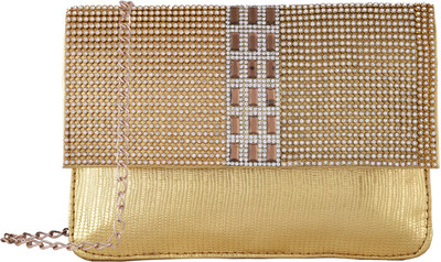 

Fantosy Women Evening/Party Tan PU Sling Bag