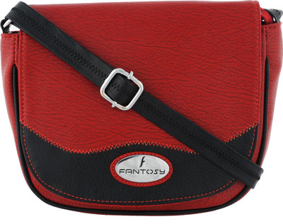 

Fantosy Women Casual Maroon PU Sling Bag