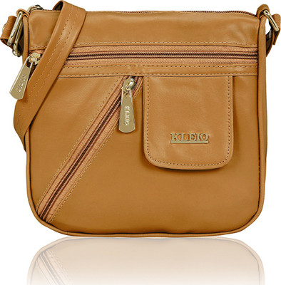 

Kleio Women Formal, Casual Brown, Beige PU Sling Bag, Beige;brown
