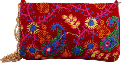 

Ratash.com Women Red Velvet Sling Bag