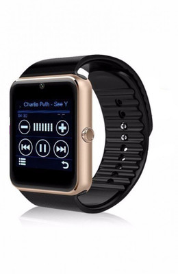 

BERRIN GT08 Smart Watch Gold Smartwatch(Black Strap Free Size)