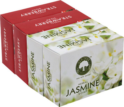 

Old Tree JASMINE AND STRAWBERRY SOAP COMBO(120 g, Pack of 4)