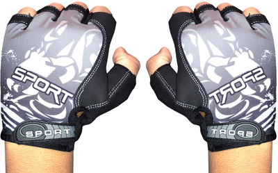 

GymWar Cycling Gloves Anti Skid Light Weight Riding Gloves Gym & Fitness Gloves (Free Size, Grey)