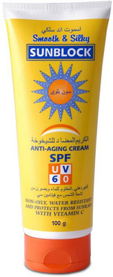 

Soft Touch SUNBLOCK ANTI AGING CREAM WITH SUNSCREEN LOTION - SPF 60 PA++++(100 g)