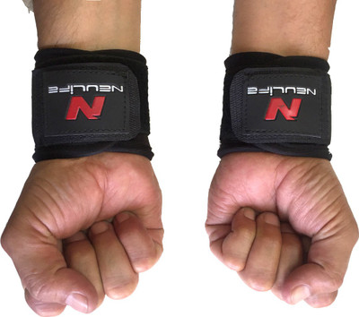 

Neulife Soft Padded with super grip Pack Of 2 ( Unisex ) Wrist Support(Black