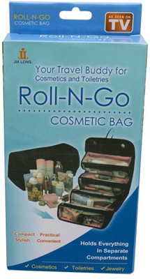 

Bulfyss Roll-n-Go Jewellery & Cosmetics Organizer & Storage Travel Bag Travel Toiletry Kit(Black)