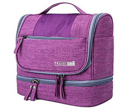 

House of Quirk Travel Hanging Toiletry Makeup Cosmetic Bag Waterproof Organizer for Men and Women Accessories Toiletry Kit (Purple) Travel Toiletry Kit(Purple)
