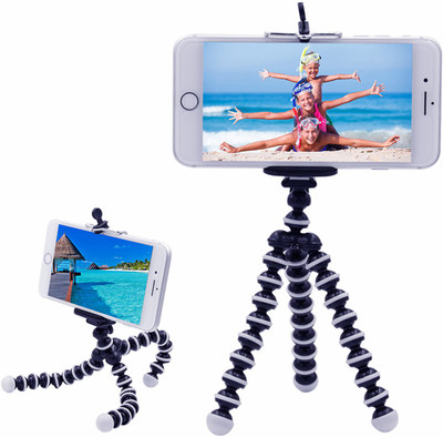 

Blue Birds Universal Flexible 360 Degree Travel Compact Portable Octopus Tripod Snake Style Stand for iPhone/Samsung/Android/Smartphones/Cameras Lazy Stand Tripod(Multicolor, Supports Up to 1500 g)