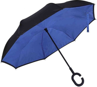 

German Chef Double Layer Hands Free Wind Proof Reverse Umbrella(Blue)