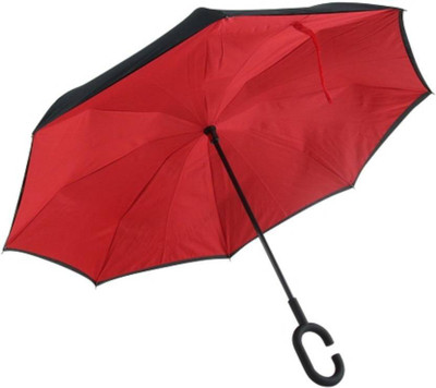 

German Chef C-Shape Double Layer Wind Proof Inverted Umbrella(Red)