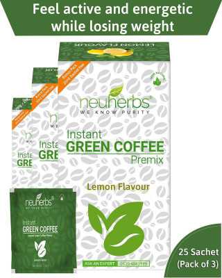 

Neuherbs Instant Green Coffee Premix with Lemon Flavour for Weight loss Management (20+5 Sachet) 75 g (pack of 3)(75 g)