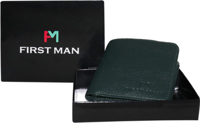 

First Man Men Black Genuine Leather Wallet(3 Card Slots)